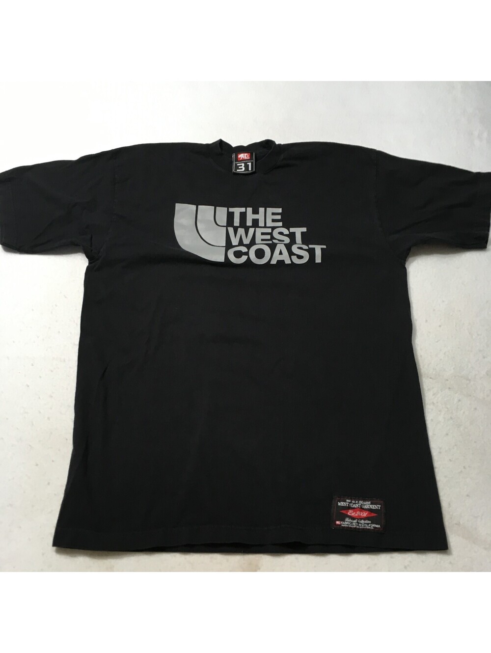 Vintage 1990's West Coast GARMENT  Graphic Tee XL 31 BLACK